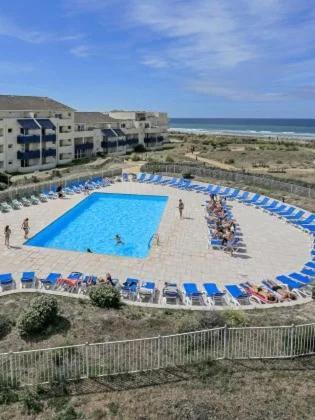 Cosy T2 Front De Mer Piscine Parking Terrasse Lacanau Bagian luar foto